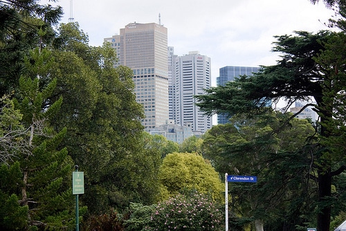 Melbourne skyline from Fitzroy Gardens