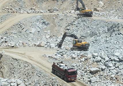 Volvo puts in Olympic effort at Korean quarry