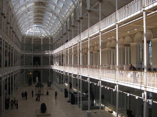View of refurbished interior of National Museum of Scotland