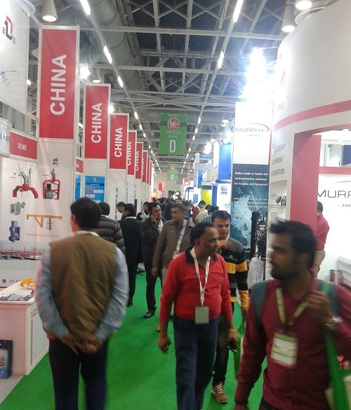 bc India construction equipment show indoor