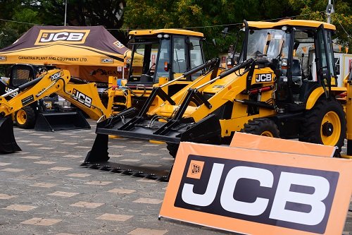 JCB diggers at display at The Big 5 Construct EAst Africa