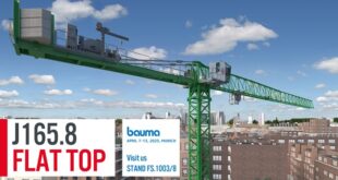 crane at bauma exhibition