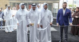 VIP guests cutting the ribbon at the Build Your House Exhibition opening ceremony in Qatar