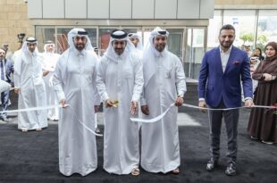 VIP guests cutting the ribbon at the Build Your House Exhibition opening ceremony in Qatar