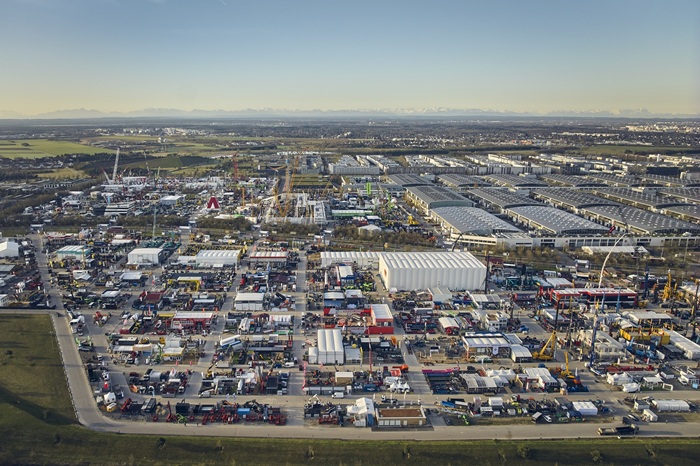 bauma, bauma 2025, Luftbild, Drohnenaufnahme, Freigelände