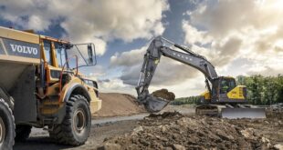 Hero image of the ECR355F crawler excavator