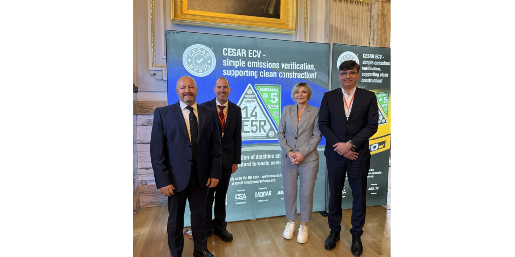 Left to right: Kevin Howells, Managing Director, Datatag; Alan Beech, Chairman, AMPS; Viki Bell, CEO, CEA; and Tiago Courinha, Global Business Head for Power Generation, JCB