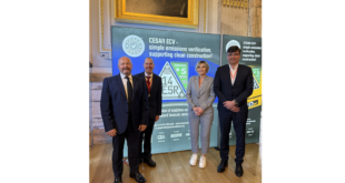 Left to right: Kevin Howells, Managing Director, Datatag; Alan Beech, Chairman, AMPS; Viki Bell, CEO, CEA; and Tiago Courinha, Global Business Head for Power Generation, JCB